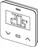 TECE Raumbediengerät mit LCD-Display zur Anzeige der Temperatur in Grad Celsius. Steuerungselemente zur Regelung befinden sich an der Unterseite des Geräts.